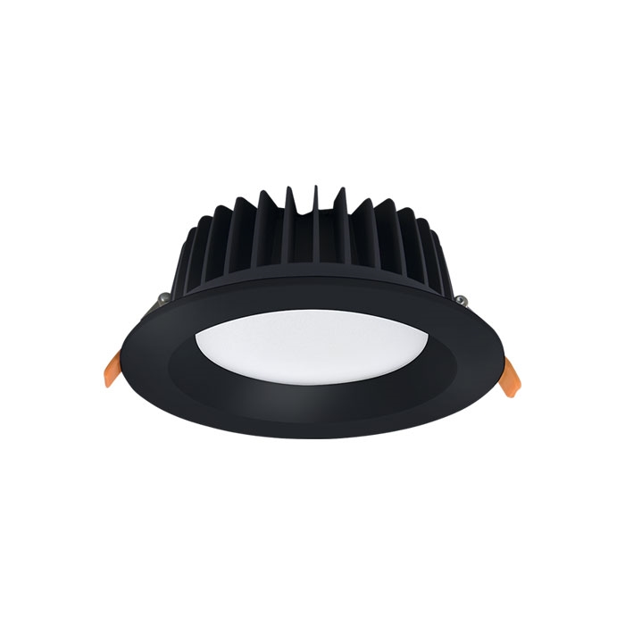 שקוע מקצועי 18W עגול שחור IP44 Ø140 אור חם