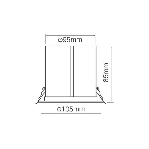 שקוע תקרה מקצועי עגול לבן 22W 3000K 