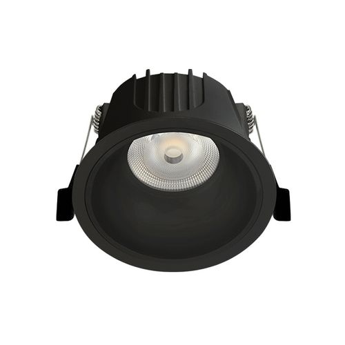 שקוע תקרה מקצועי שחור מוגן מים IP44 עגול 3000K 16W