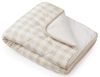 שמיכת תינוק קווילט רב עונתית עם מילוי 100% כותנה 80x80 ס"מ - משבצות סנד