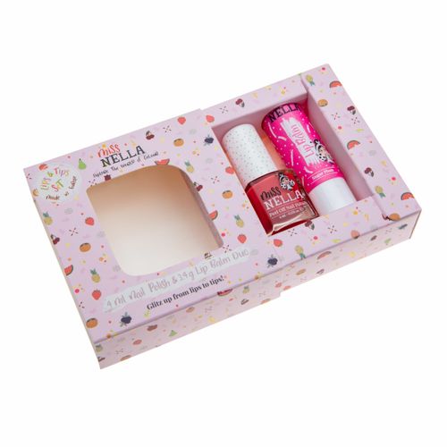 דואו שפתון + לק Sugar Plum & Tickle Me Pink