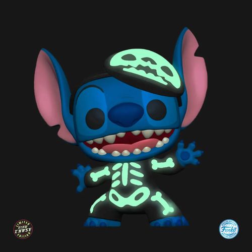 בובת פופ: (CHASE - Limited Edition) Skeleton Stitch - סטיץ' שלד זוהר בחושך