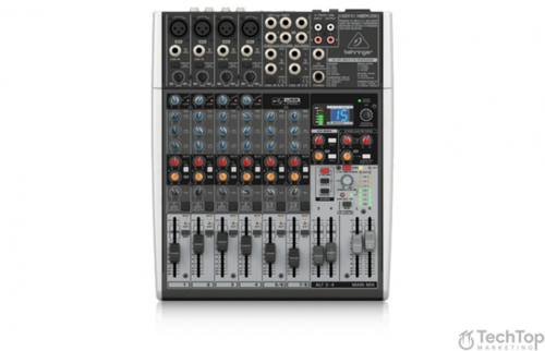 מיקסר 12 ערוצים X1204USB הכולל קומפרסור לערוצי המיקרופון, מולטי אפקט וחיבור למחשב מבית Behringer