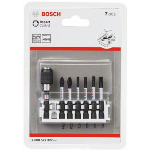 סט ביטים 7 יחידות +מוביל IMPACT CONTROL  מקצועיים BOSCH