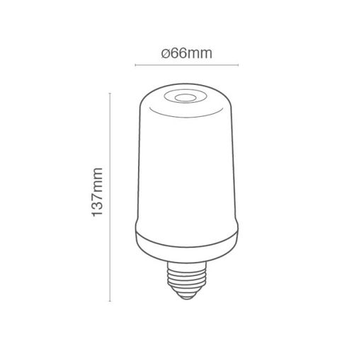 נורת לד אפקט אש  5W E27 1800K 