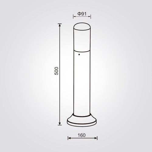עמוד תאורה חוץ לגינה לד  שחור IP54