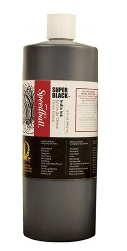 דיו שחור Indian ink לציור וקליגרפיה (909.2 מ