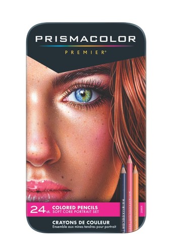 24 עפרונות צבעוניים פריזמה קולור Prismacolor (גווני גוף)