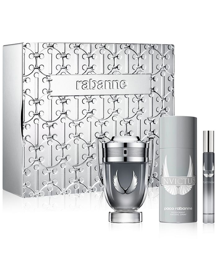 מארז לגבר פאקו רבאן PACO RABANNE INVICTUS PLATINUM SET 100 ML E.D.T + 10ML+DEO