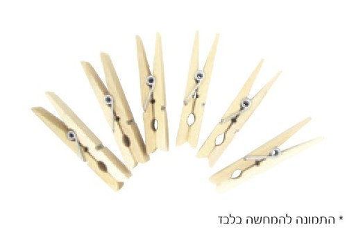 36 יח' אטבי עץ מיני- גוון טבעי (30 מ
