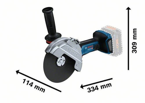 משחזת זווית נטענת ללא פחמים BOSCH GWS18V-180PC - גוף בלבד