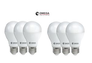 6 יחידות נורות לד אור חם OMEGA 15W E27