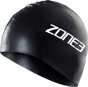 כובע שחייה מסיליקון ZONE3 SILICONE CAP שחור אלסטי וגמיש לבריכה ולים
