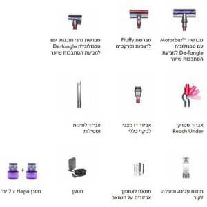 ‏שואב אבק עומד Dyson V11 Absolute Extra Red דייסון