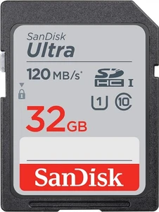 כרטיס זיכרון SanDisk Ultra SDSDUN4-032G SD 120MB/s Class 10 U1 נפח 32GB