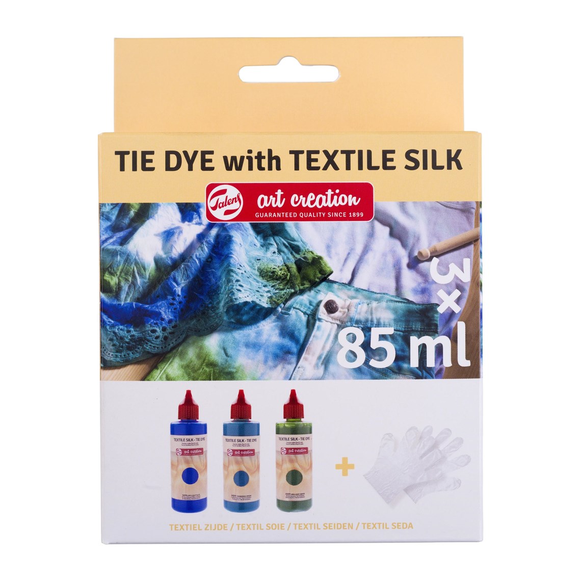 ערכת טאי דאי TIE DYE ב-3 גוונים (כחול, טורקיז וירוק)