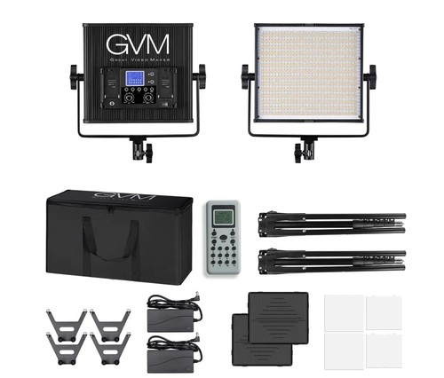 קיט 2 פנסי לד GVM 896S Bi-Color
