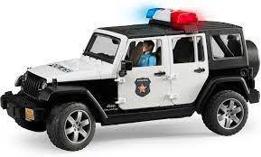 ג'יפ רנגלר משטרה + שוטר ואביזרים 2526 מבית BRUDER 