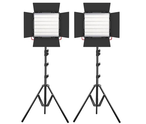 קיט 2 פנסי לד צבעוני RGB לאולפן GVM-1200D