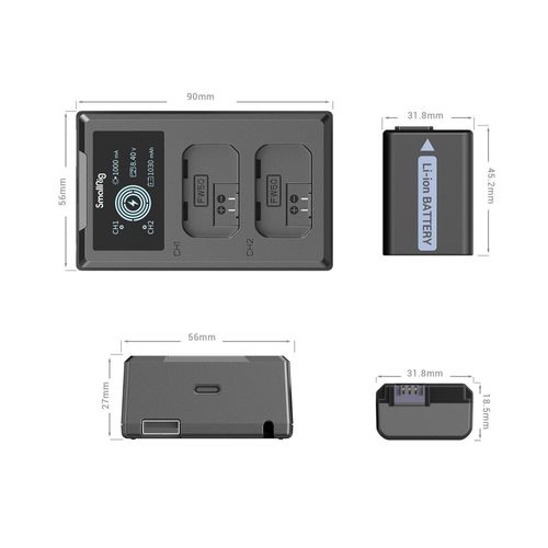 SmallRig 3818 NP-FW50 Camera Battery and Charger Kit