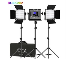 קיט 3 פנסי לד GVM 800D-RGB-3L