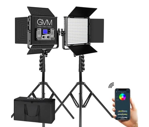 קיט 2 פנסי לד GVM 50RS RGB