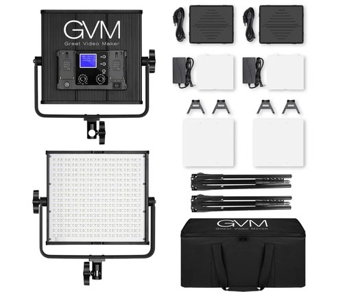 קיט 2 פנסי לד GVM 50RS RGB