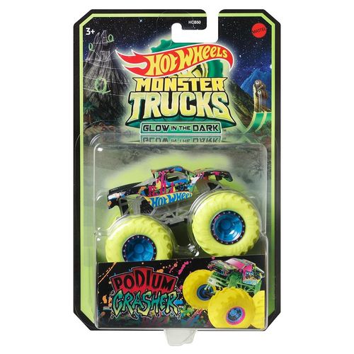 הוט ווילס - מאנסטר טראק שחור זוהר בחושך - Hot Wheels HCB50