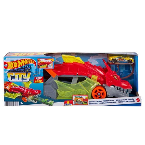 הוט ווילס - משאית דרקון ומכונית - HOT WHEELS GTK42
