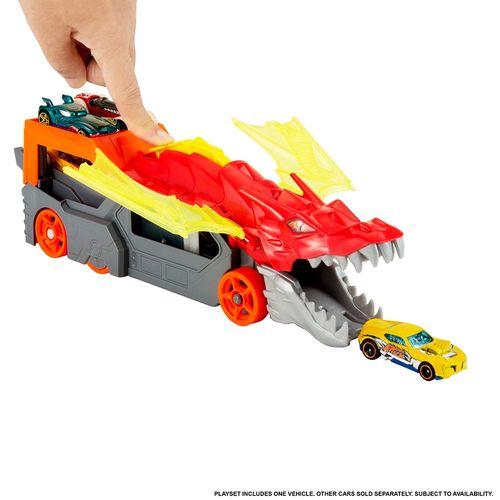 הוט ווילס - משאית דרקון ומכונית - HOT WHEELS GTK42