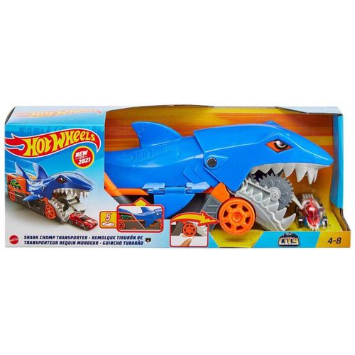 הוט ווילס - משאית כריש ומכוניות - HOT WHEELS GVG36