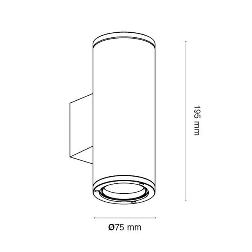 צמוד קיר UPnDOWN עדן אפור אור קר IP65 CREE® 2x8W 4000K