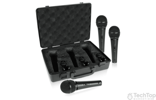 סט 3 מיקרופונים דינאמיים לשירה דגם XM1800S מבית Behringer