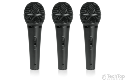 סט 3 מיקרופונים דינאמיים לשירה דגם XM1800S מבית Behringer