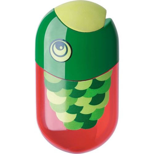 מחדד עם 2 פתחים לחידוד משולב עם מחק- דג