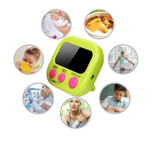 טיימר עם צג דיגיטלי למטבח עם ספרות גדולות