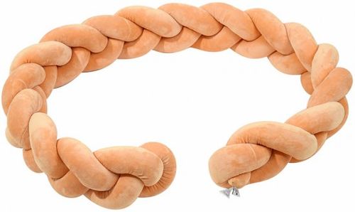 נחשוש צמה מעוצב ועבה 100% כותנה - חרדל/כתום