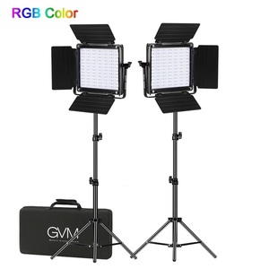 קיט 2 פנסי לד GVM 800D-RGB-2L