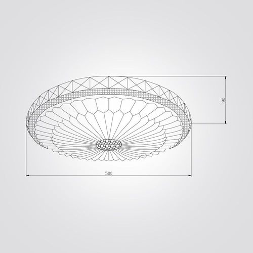 צמוד תקרה תילה לד CCT+שלט  לבן 48W (50 ס