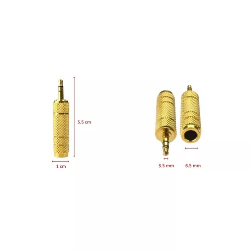מתאם אודיו GOLD TOUCH 3.5mm male to 6.5mm Female