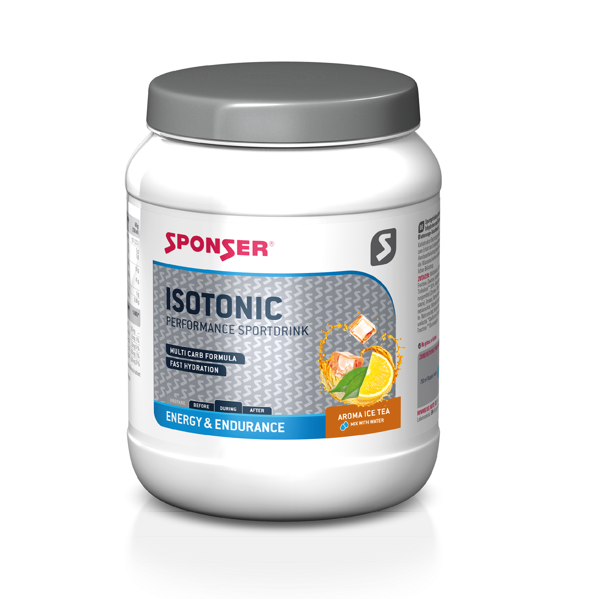 אבקה להכנת משקה איזוטוני ספונסר בטעם תה קר - SPONSER ISOTONIC PEACH CAN 1KG