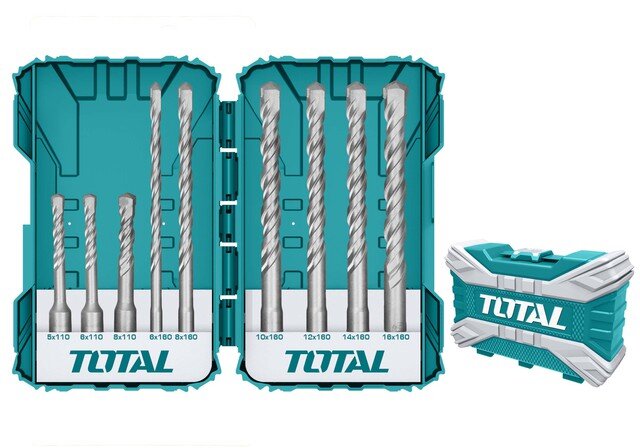 סט 9 יחידות ביטים למקדח פטיש 5×110 מ"מ