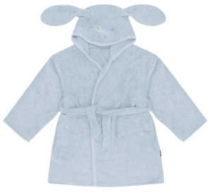 חלוק רחצה עם כובע 100% כותנה - תכלת בייבי (S)