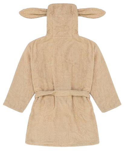 חלוק רחצה עם כובע 100% כותנה - חול (L)