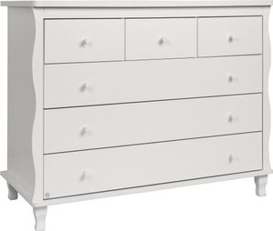 שידת החתלה 120 ס"מ עם מסילות שקטות דגם רוני - לבן