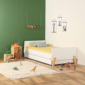 סט מיטת פאן לבן + מיטת חבר לבן + מזרון + מזרון - segal