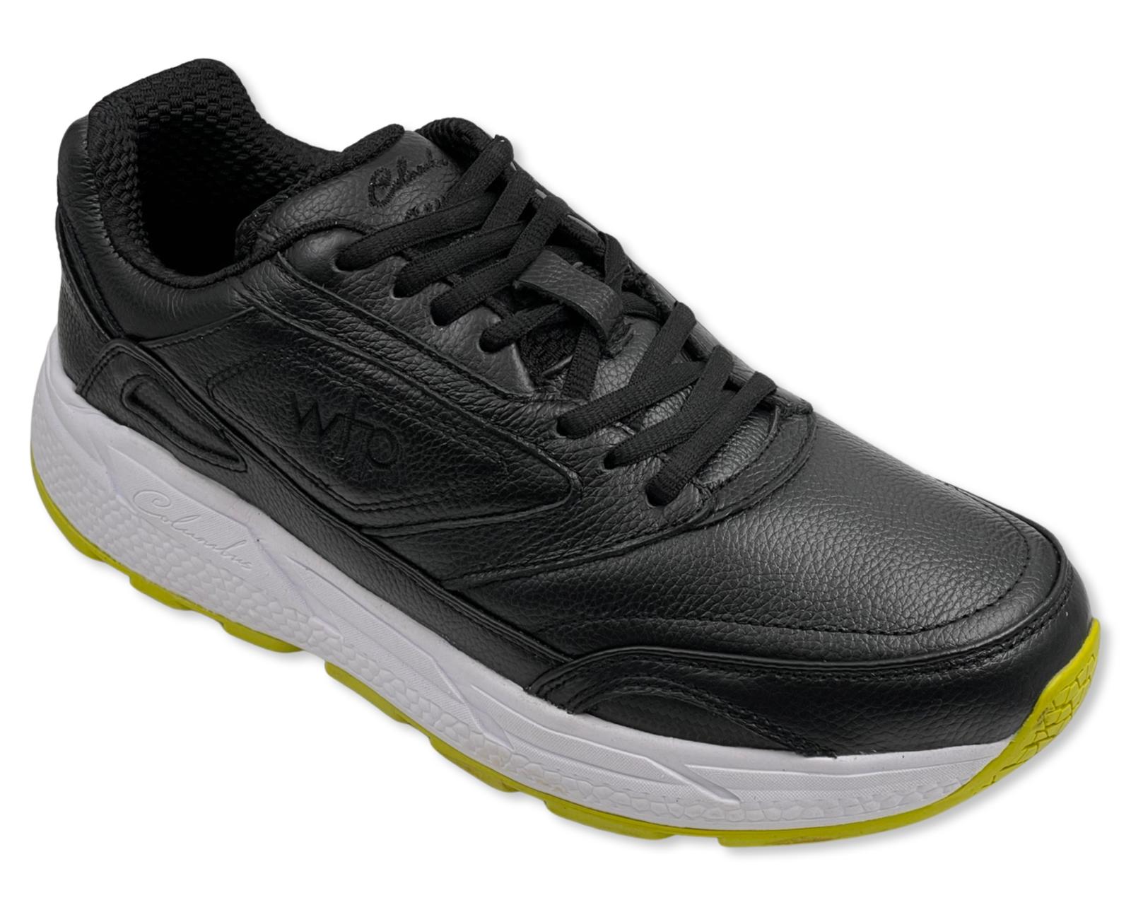 נעלי נוחות נשים ווקינג בוסט WL131W שחור/לבן COLUMBUS WALKING BOOST