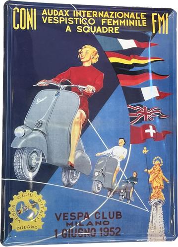 תמונת פח רטרו VESPA CLUB