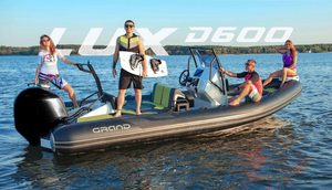 סירת גומי חצי קשיחה RIB עם רצפת פיברגלס GRAND Drive D600 Lux 