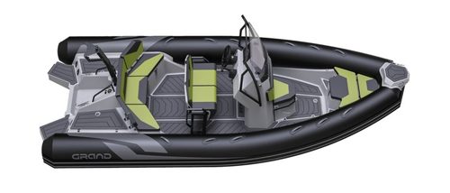 סירת גומי חצי קשיחה RIB עם רצפת פיברגלס GRAND Drive D600 Lux 